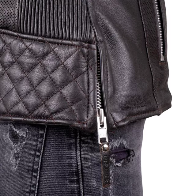 W-TEC Mantura Damen Lederjacke - dunkelbraun