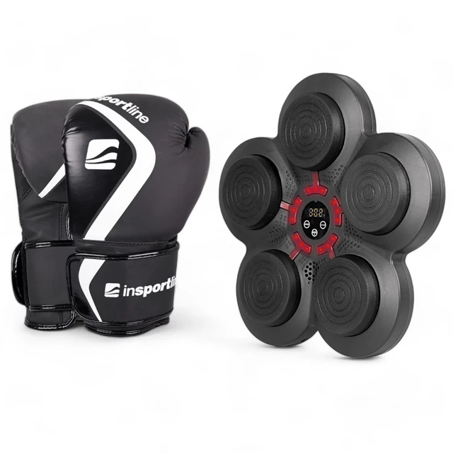Wandziel inSPORTline Smartpunch + Boxhandschuhe Shormag - schwarz