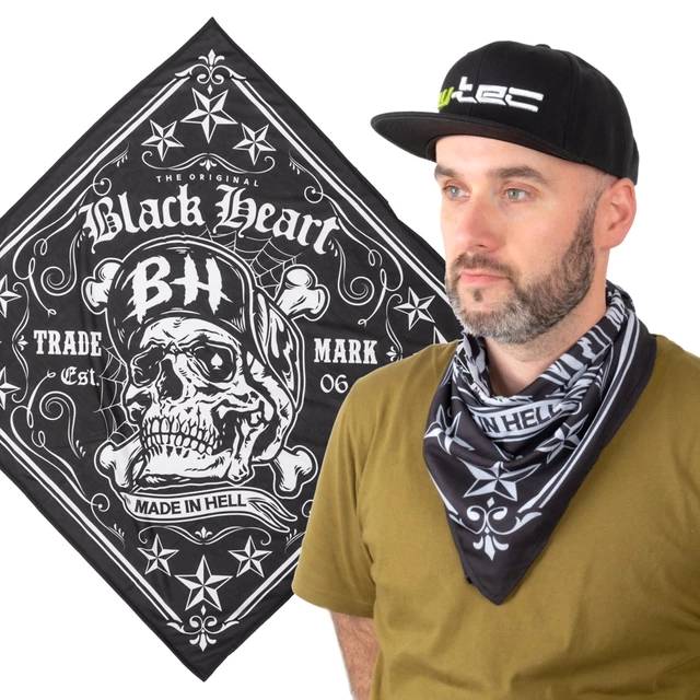 W-TEC Black Heart Bandest Halstuch - Bones - Bones