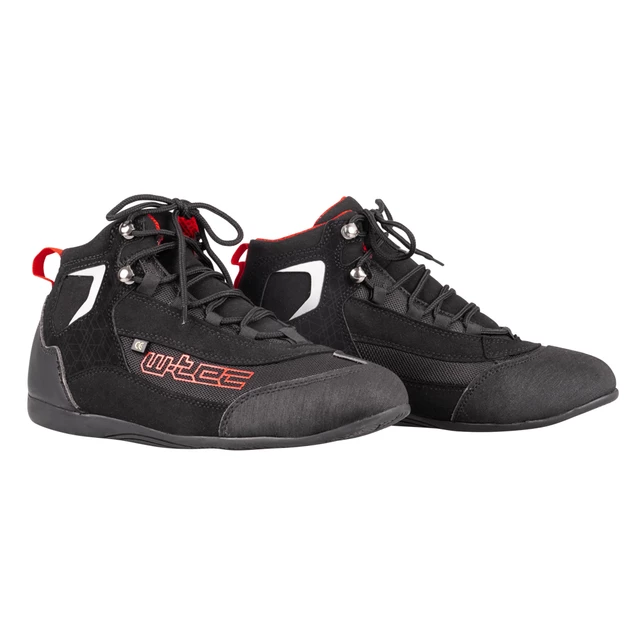 W-TEC Dinvara Damen-Moto-Stiefel - schwarz-rot - schwarz-rot