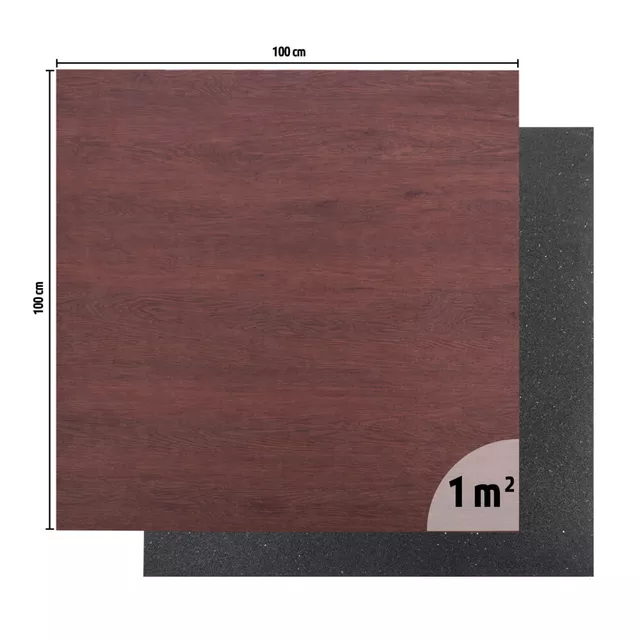 inSPORTline Luxteko Flache Gewichtsmatte 100x100x1,5 cm - Holz