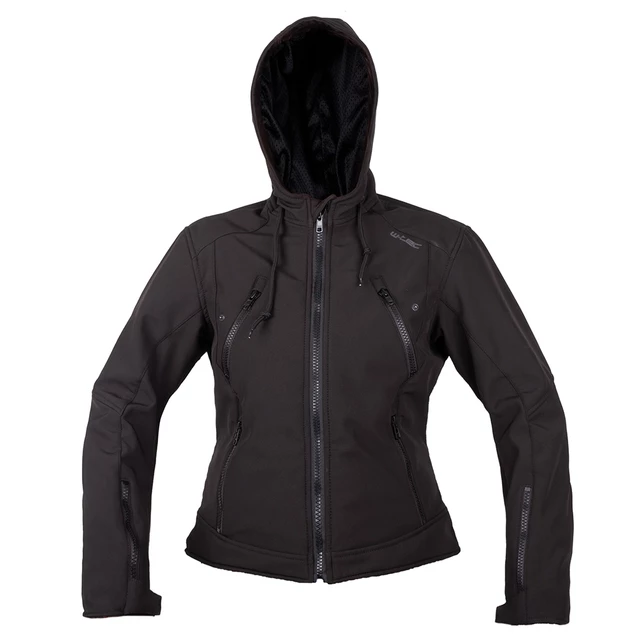 W-TEC Dyte Damen Softshell-Motorradjacke - schwarz - schwarz
