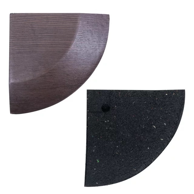 Ecke für Luxteko Waffelpads 2cm 1St. - Holz