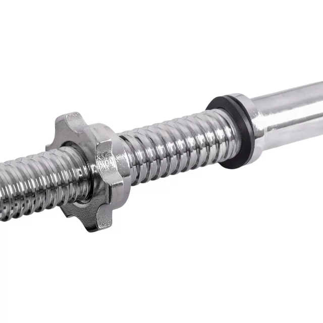 inSPORTline Welerty gerade 180cm/30mm Hantelstange - mit Gewinde und Klemmen