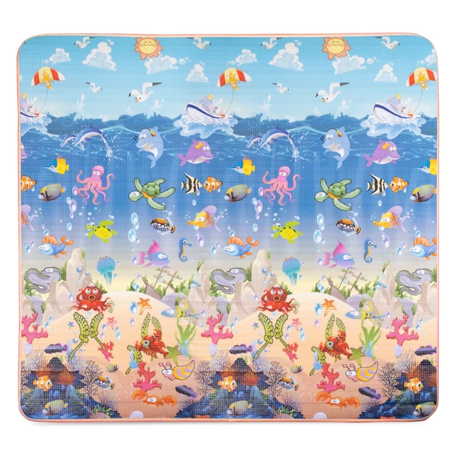 Rollende Kindermatte inSPORTline Lhotino 200x180x1,5 cm - Pláž/Farma