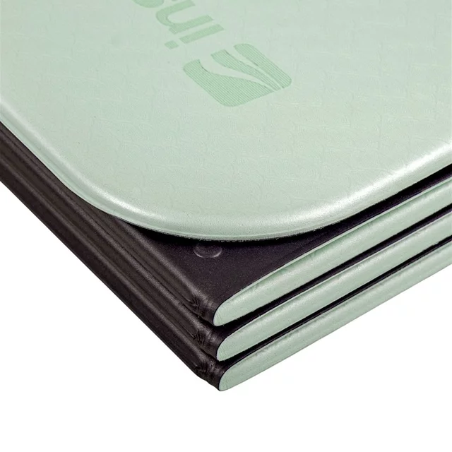 Skládací podložka na cvičení inSPORTline Misette 180x61x0,8 cm - matcha zeleno-černá