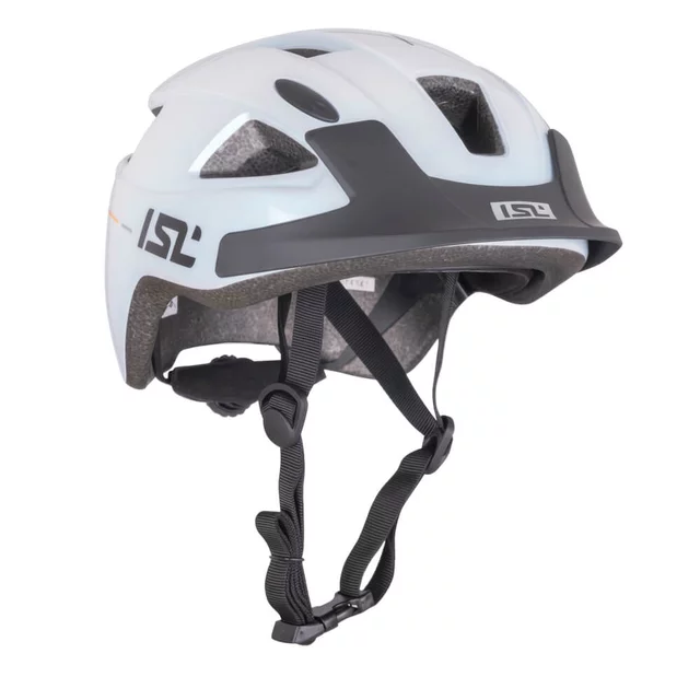 Kinder-Fahrradhelm mit LED-Licht ISL Lumiro - Neon Yellow - Pearl Weiss