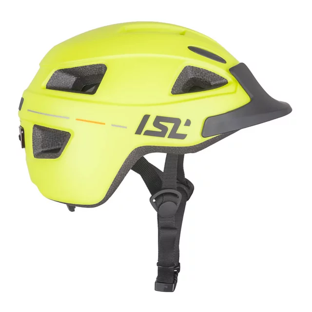 Kinder-Fahrradhelm mit LED-Licht ISL Lumiro - Neon Yellow