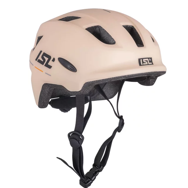 Kinder-Fahrradhelm mit LED-Licht ISL Lumitto - Peach Beige