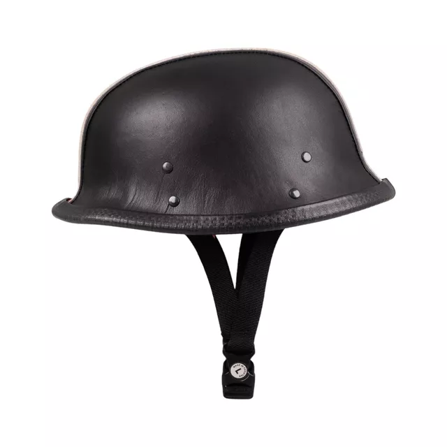 Retro offener Motorradhelm Sodager Stripes - černá s oranžovým a béžovým pruhem