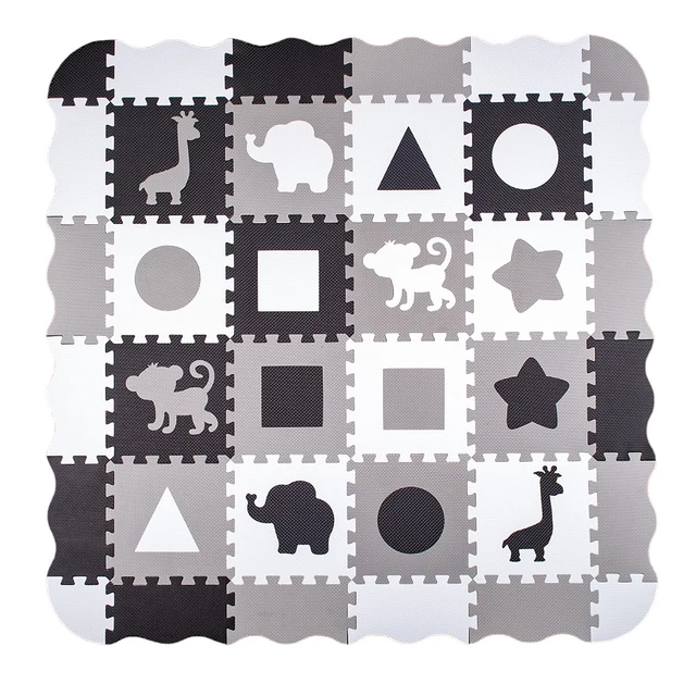 Schaumstoffpuzzle mit Laufstall inSPORTline Trastino 30,5x30,5x1 cm, 36Stück