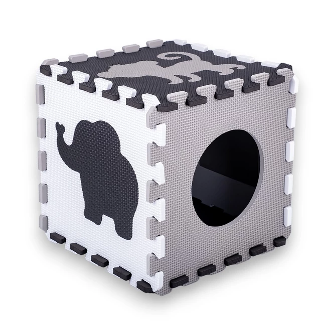 Schaumstoffpuzzle mit Laufstall inSPORTline Trastino 30,5x30,5x1 cm, 36Stück