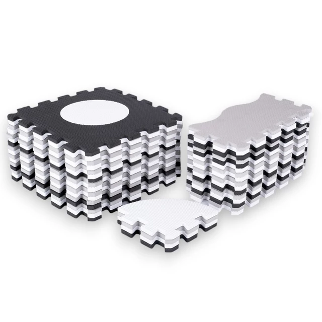Schaumstoffpuzzle mit Laufstall inSPORTline Trastino 30,5x30,5x1 cm, 36Stück