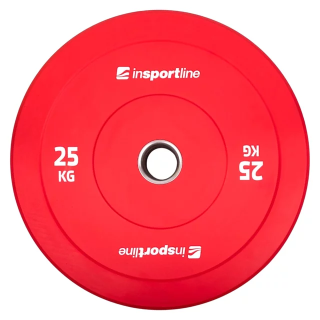 Set mit 2x5 Stück Gummischeiben inSPORTline Bumper Plate Go, 2 x 5–25 kg, 50 mm
