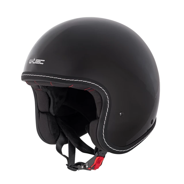 Chopper-Helm W-TEC Badachos - mattschwarz - schwarz glänzend