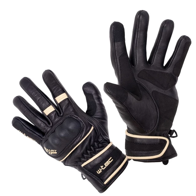 W-TEC Franker Motorrad-Handschuhe - schwarz-weiß - schwarz-weiß
