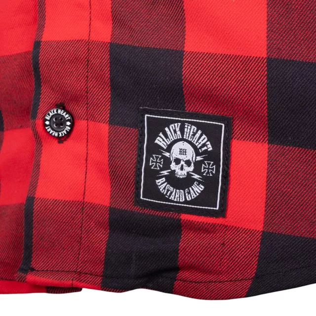 W-TEC Black Heart Respector II Hemd - rot-schwarz