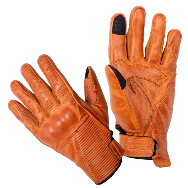 W-TEC Kruegero Motorradhandschuhe aus Leder - braun - braun