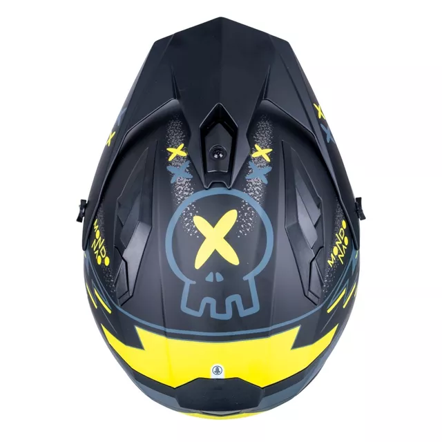 W-TEC Badalone Graphic Modular-Helm - matně černá-žlutá