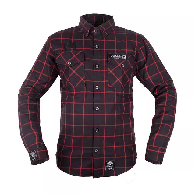 W-TEC Black Heart Respector II Hemd - rot-schwarz - černá s červeným pruhem