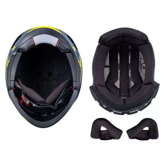 W-TEC Badalone Graphic Modular-Helm - matně černá-žlutá