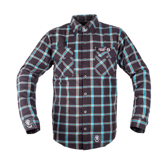 W-TEC Black Heart Respector II Hemd - rot-schwarz - černá s modrým pruhem