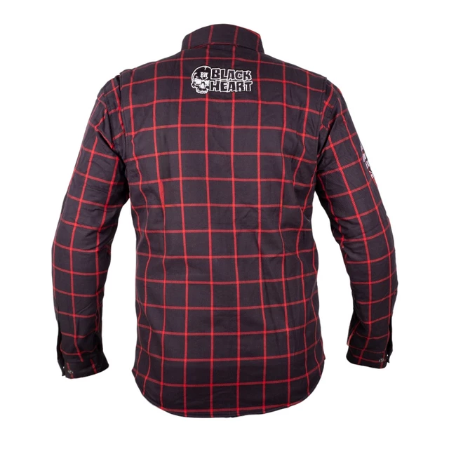 W-TEC Black Heart Rattlesneak Motorradhemd - zeleno-černá kostkovaná