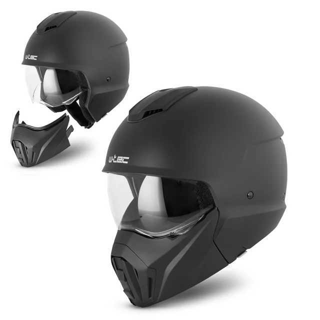 Modularer Helm W-TEC Satalone - Black Matt