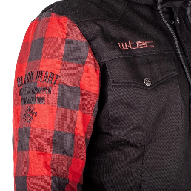 W-TEC Black Heart Radikaal Motorradjacke - rot-schwarz