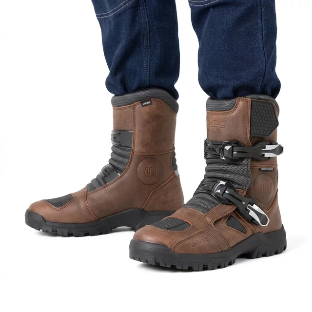 W-TEC Lougamax CE Motorradstiefel - schwarz