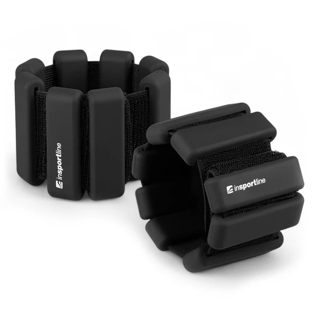 Fitnessgewichte für Knöchel und Handgelenk inSPORTline Brace 2x1,5 kg - mocha mousse - schwarz