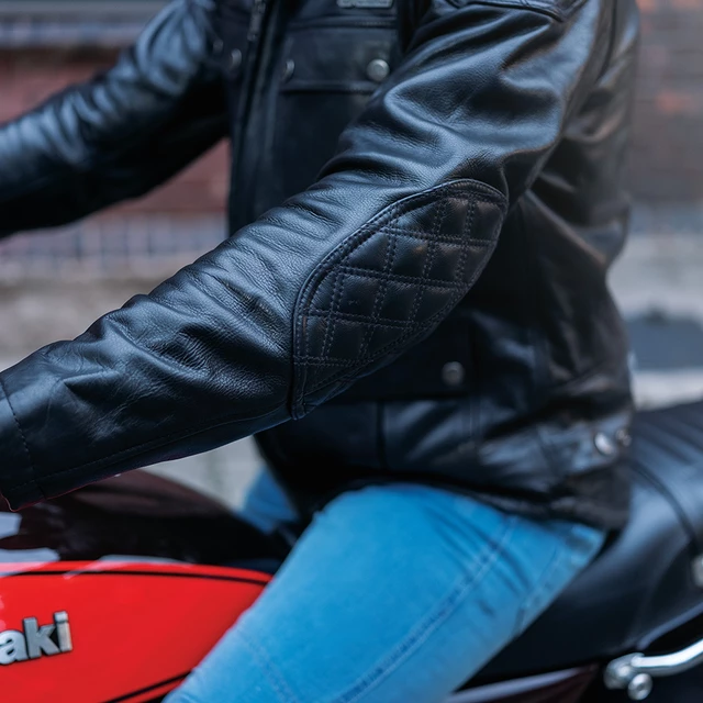W-TEC Valebravo Leder Motorradjacke - schwarz