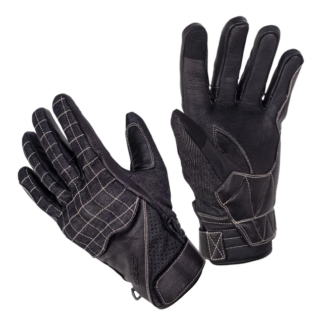 W-TEC Honver Sommer-Motorradhandschuhe - schwarz - schwarz