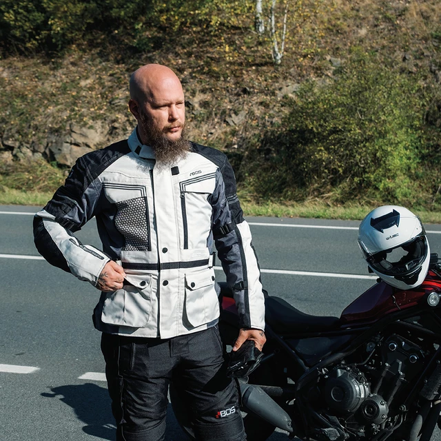 Touring-Motojacke für Männer BOS Maximum - neon