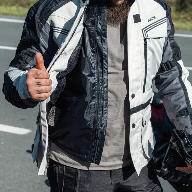 Touring-Motojacke für Männer BOS Maximum - neon