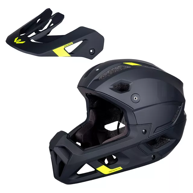 W-TEC Calheto Downhill-Helm - Black Neon