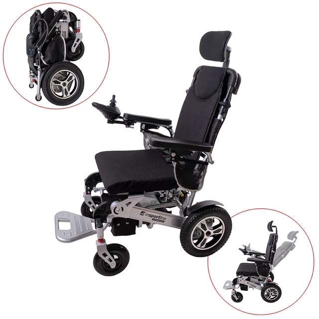 inSPORTline Hawkie Evo II Elektrorollstuhl mit verstellbarer Rückenlehne 700W - grün