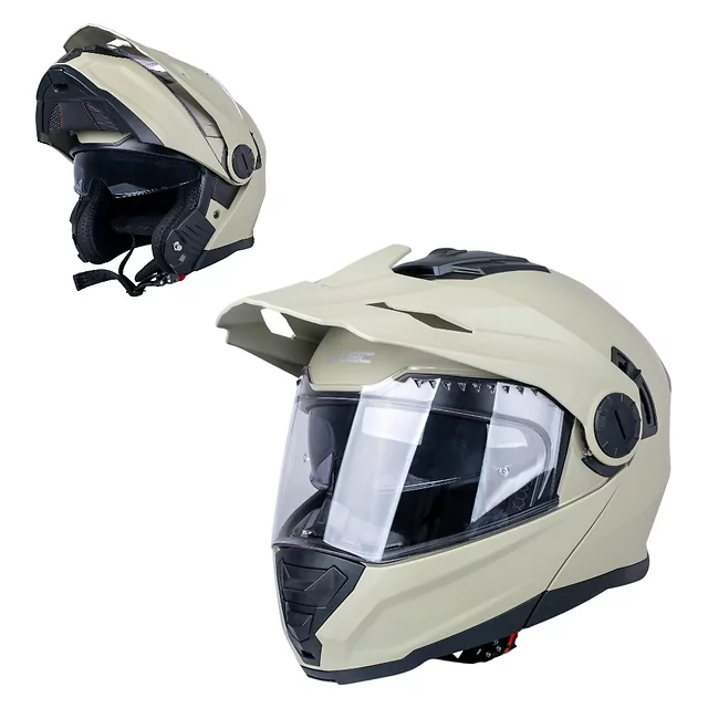 W-TEC Biscaia P/J aufklappbarer Enduro-Helm - béžová matná