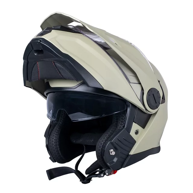 W-TEC Biscaia P/J aufklappbarer Enduro-Helm - béžová matná