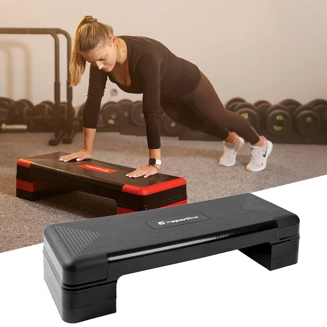 inSPORTline AS250 Aerobic Step - schwarz-rot - schwarz
