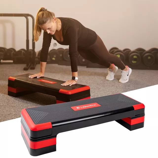 inSPORTline AS250 Aerobic Step - schwarz-rot - schwarz-rot