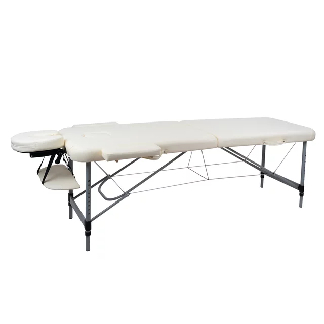 Massageliege inSPORTline Morrani 186x60x62,5-85,5 cm 2-teilig Aluminium - cremefarbe
