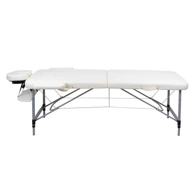 Massageliege inSPORTline Morrani 186x60x62,5-85,5 cm 2-teilig Aluminium - cremefarbe