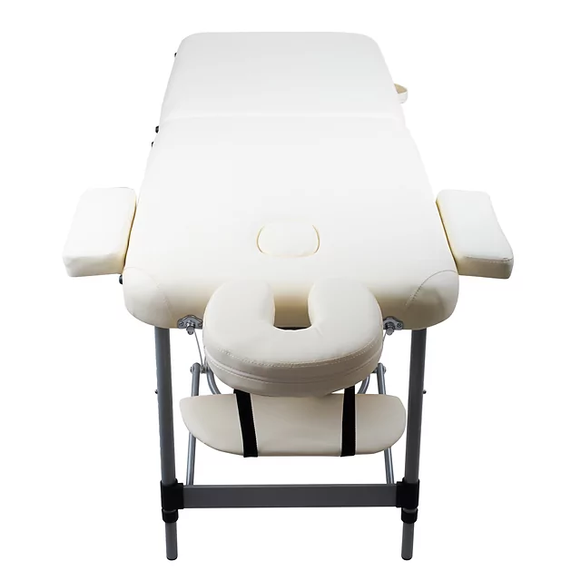 Massageliege inSPORTline Morrani 186x60x62,5-85,5 cm 2-teilig Aluminium - cremefarbe