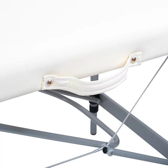 Massageliege inSPORTline Morrani 186x60x62,5-85,5 cm 2-teilig Aluminium - cremefarbe