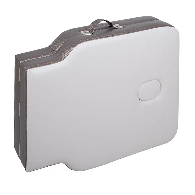 Massageliege inSPORTline Kiyora 186x70x62,5-85,5 cm 2-teilig Aluminium - weiß-grau