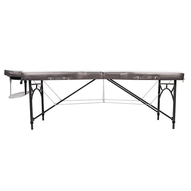 Massageliege inSPORTline Kiyora 186x70x62,5-85,5 cm 2-teilig Aluminium - weiß-grau