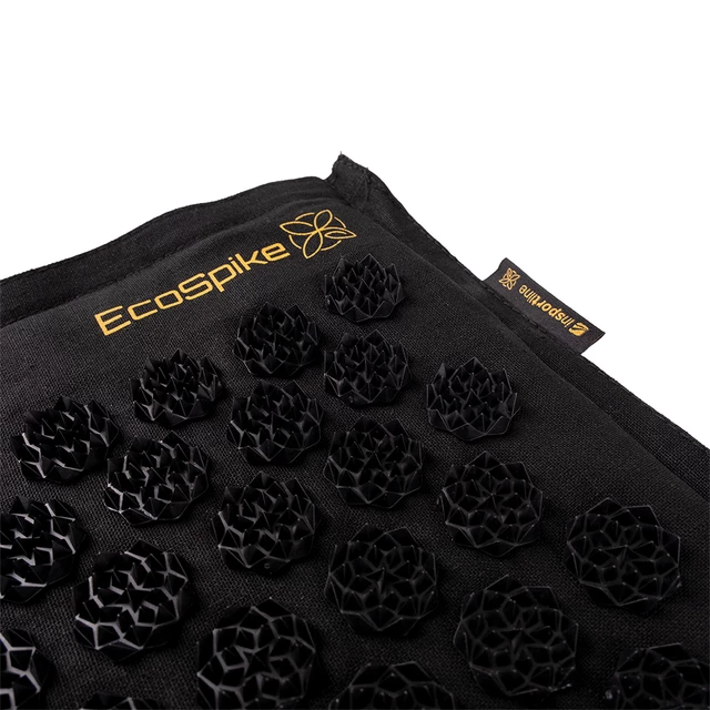 Akupressurmatte und Kissen inSPORTline EcoSpike - Schwarz - Gold