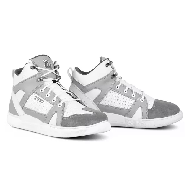 W-TEC Arimes Motorradstiefel - weiß-grau