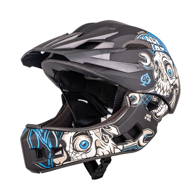 W-TEC Delgada Kinder-Downhill-Helm - Golden Stars